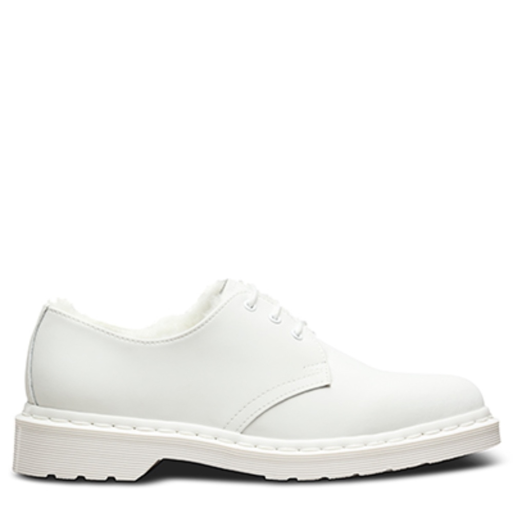 Dr. Martens 1461 Mono FL 3-Eye Faux-Fur White US 9